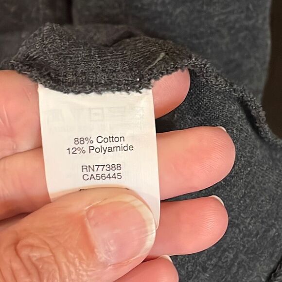 Madewell Dark Gray Jersey Knit Long Sleeve Dress Medium - Picture 5 of 5